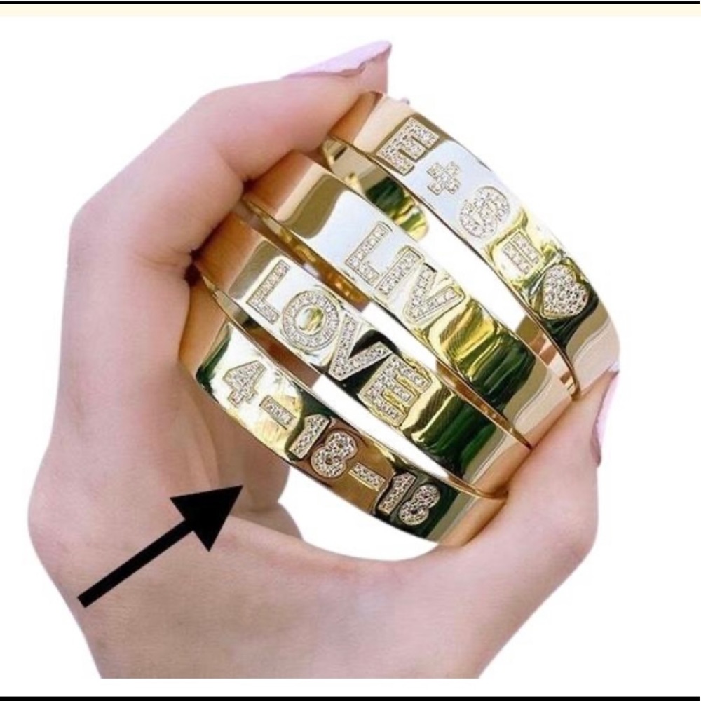 Elise Paige gold 18k plated cuff-bracelet